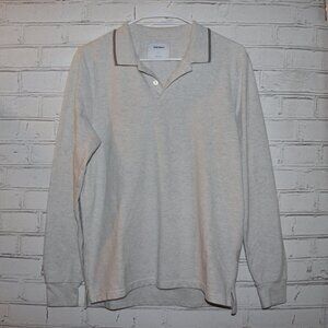 Old Navy Men’s Retro Long‑Sleeve Polo · Size Small · Stone Gray  This Old Navy m